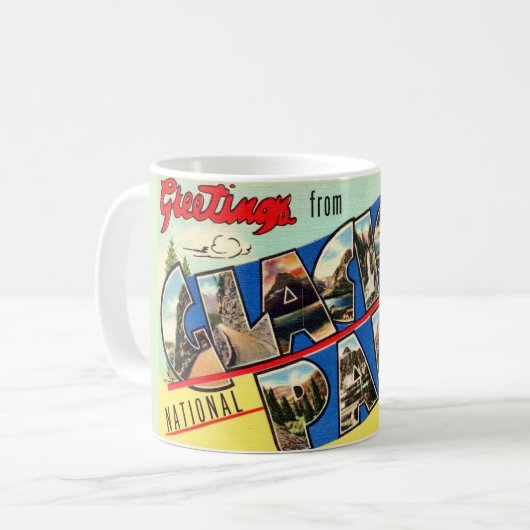 グレイシャーパークのご挨拶 ポストカード コーヒーマグカップ (正面左)