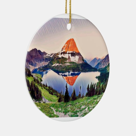 グレイシャーパークのクリスマス セラミックオーナメント (右)