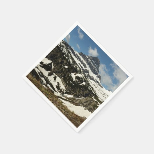 グレイシャーパークのローガンパスからレイノルズマウンテン スタンダードカクテルナプキン (角)