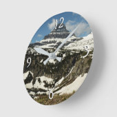 グレイシャーパークのローガンパスからレイノルズマウンテン ラウンド壁時計 (傾斜)
