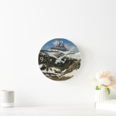 グレイシャーパークのローガンパスからレイノルズマウンテン ラウンド壁時計 (ホーム)