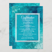 グレイシャーブルー宗教招待状 招待状 (正面/裏面)