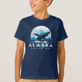 グレイシャーベイクジラ – アラスカ Tシャツ (正面)