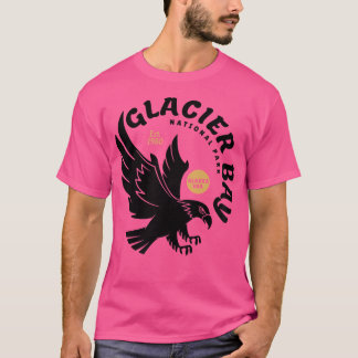 グレイシャーベイシャツナショナルパークイーグルキャンピングスーヴ Tシャツ