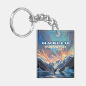 グレイシャーベイナショナルパークアラスカクジラヴィンテージ キーホルダー (正面左)