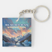 グレイシャーベイナショナルパークアラスカクジラヴィンテージ キーホルダー (裏面)