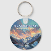 グレイシャーベイナショナルパークアラスカクジラヴィンテージ キーホルダー (裏面)