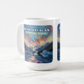 グレイシャーベイナショナルパークアラスカクジラヴィンテージ コーヒーマグカップ (正面左)