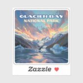 グレイシャーベイナショナルパークアラスカクジラヴィンテージ シール (シート)