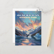 グレイシャーベイナショナルパークアラスカクジラヴィンテージ