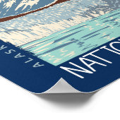 グレイシャーベイナショナルパークアラスカレトロ 動揺して ポスター (角)