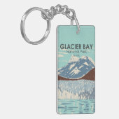 グレイシャーベイナショナルパークアラスカヴィンテージ キーホルダー (正面左)