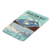 グレイシャーベイナショナルパークアラスカヴィンテージ マグネット (左側)