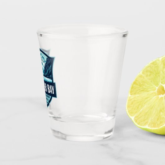 グレイシャーベイナショナルパークイラストレーションレトロ ショットグラス (右)