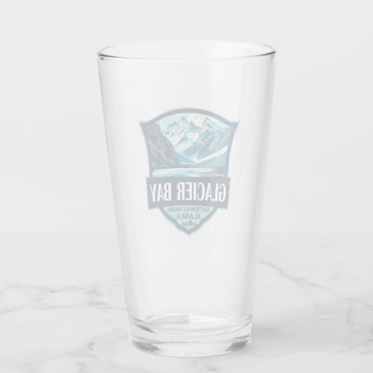 グレイシャーベイナショナルパークイラストレーションレトロ タンブラーグラス (裏面)