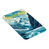 グレイシャーベイナショナルパークイラストレーションレトロ マグネット (右側)