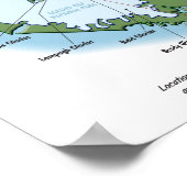 グレイシャーベイマッププリント ポスター (角)