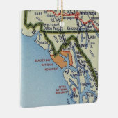 グレイシャーベイヴィンテージマップ セラミックオーナメント (右)