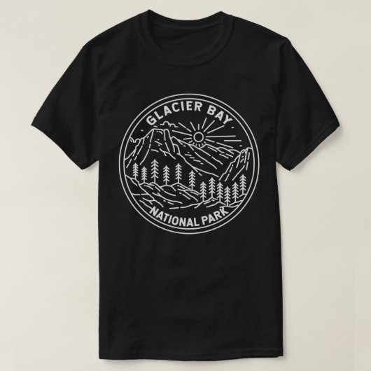 グレイシャーベイ国立公園アラスカモノリン1 Tシャツ (デザイン正面)