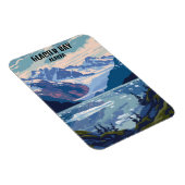 グレイシャーベイ国立公園アラスカヴィンテージ旅行 マグネット (右側)