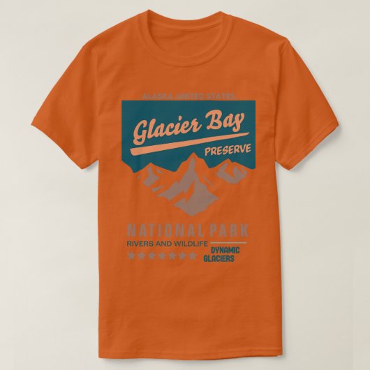 グレイシャーベイ国立公園アラスカTシャツ2 Tシャツ (デザイン正面)