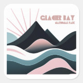 グレイシャーベイ国立公園カラーヒルズ スクエアシール (正面)