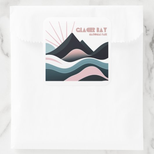 グレイシャーベイ国立公園カラーヒルズ スクエアシール (バッグ)