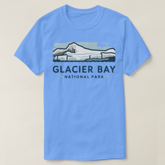 グレイシャーベイ国立公園トラベルTシャツTシャツ4 Tシャツ (デザイン正面)