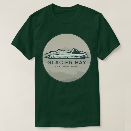 グレイシャーベイ国立公園トラベルTシャツTシャツ Tシャツ (デザイン正面)