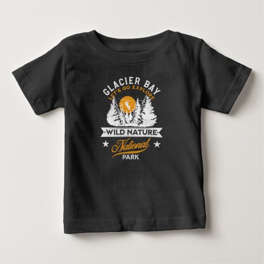 グレイシャーベイ国立公園 ベビーTシャツ (正面)