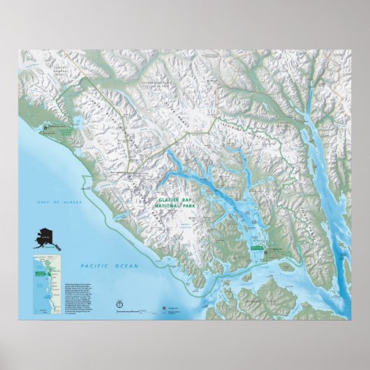 グレイシャーベイ国立公園 ポスター (正面)