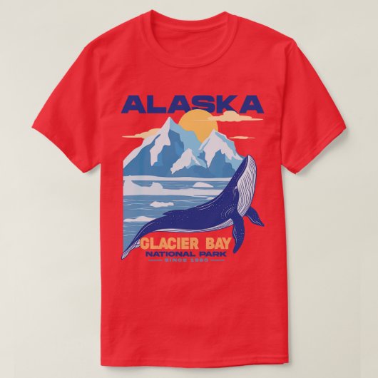 グレイシャーベイ国立公園 Tシャツ (デザイン正面)