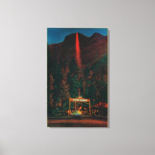 グレイシャーポイントからの火災秋 キャンバスプリント (正面)