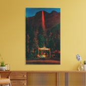 グレイシャーポイントからの火災秋 キャンバスプリント (インサイチュ (リビング))