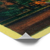 グレイシャーポイントからの火災秋 ポスター (角)