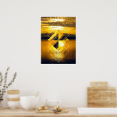 グレイシャー国立公園 ジオメトリック ポスター (キッチン)