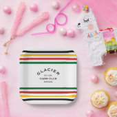 グレイシャー キャビン クラブ カスタム クレスト パーク ストライプ ペーパープレート (パーティー)