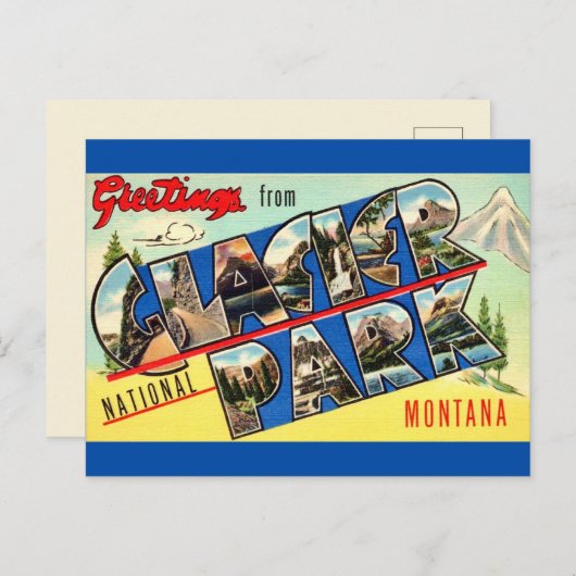 グレイシャー・パーク　グリーティング　ポストカード ポストカード (正面/裏面)