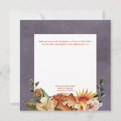 グレイシュパープル秋フローラ「ハッピーホリデー」カスタム カード (裏面)