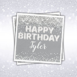 グレイシルバー誕生日パーティー スタンダードランチョンナプキン