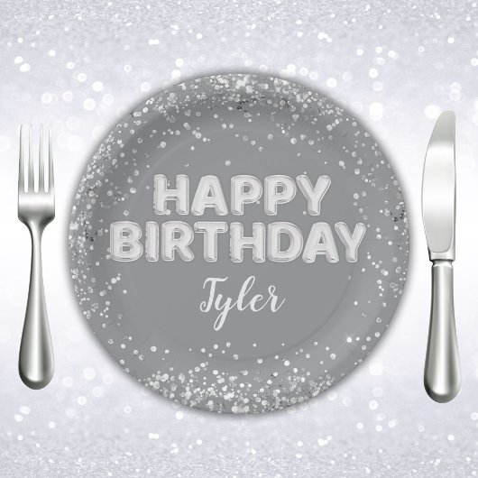 グレイシルバー誕生日パーティー ペーパープレート