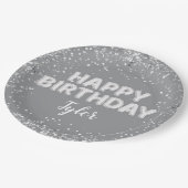 グレイシルバー誕生日パーティー ペーパープレート (アングル)