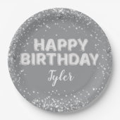 グレイシルバー誕生日パーティー ペーパープレート (正面)
