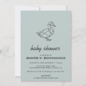 グレイシングリシンプルーン動物アヒル 招待状 (正面)