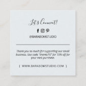 グレイシンプルモダンサンキュービジネスカード スクエア名刺 (裏面)