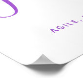 グレイシー名パープル文字パーソナライズされた ポスター (角)