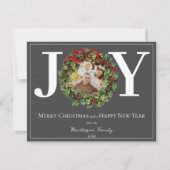 グレイジョイクリスマスリース写真 シーズンカード (正面)