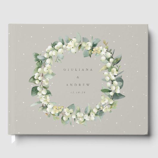 グレイジースノーベリー+ユーカリリースウィンターウェディング ゲストブック (正面)