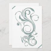 グレイジード・エンボス加工 招待状 (正面/裏面)