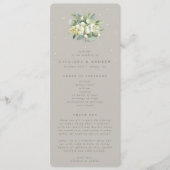 グレイジー スノーベリー+ユーカリ ブーケ ウィンター ウェディング プログラム (正面)